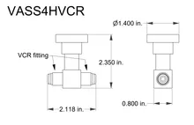 XT Swagelok Bellows-Sealed Valve with VCR Fittings — view 2