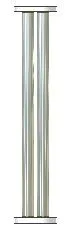 Quadrupole mass filter built from alumina and stainless steel