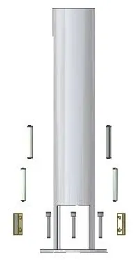 Stainless steel frame that holds the probe assembly together