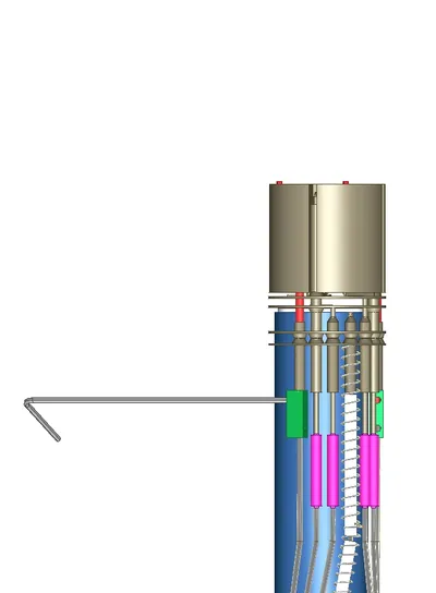 Analyzer resting on the CCU as a stand