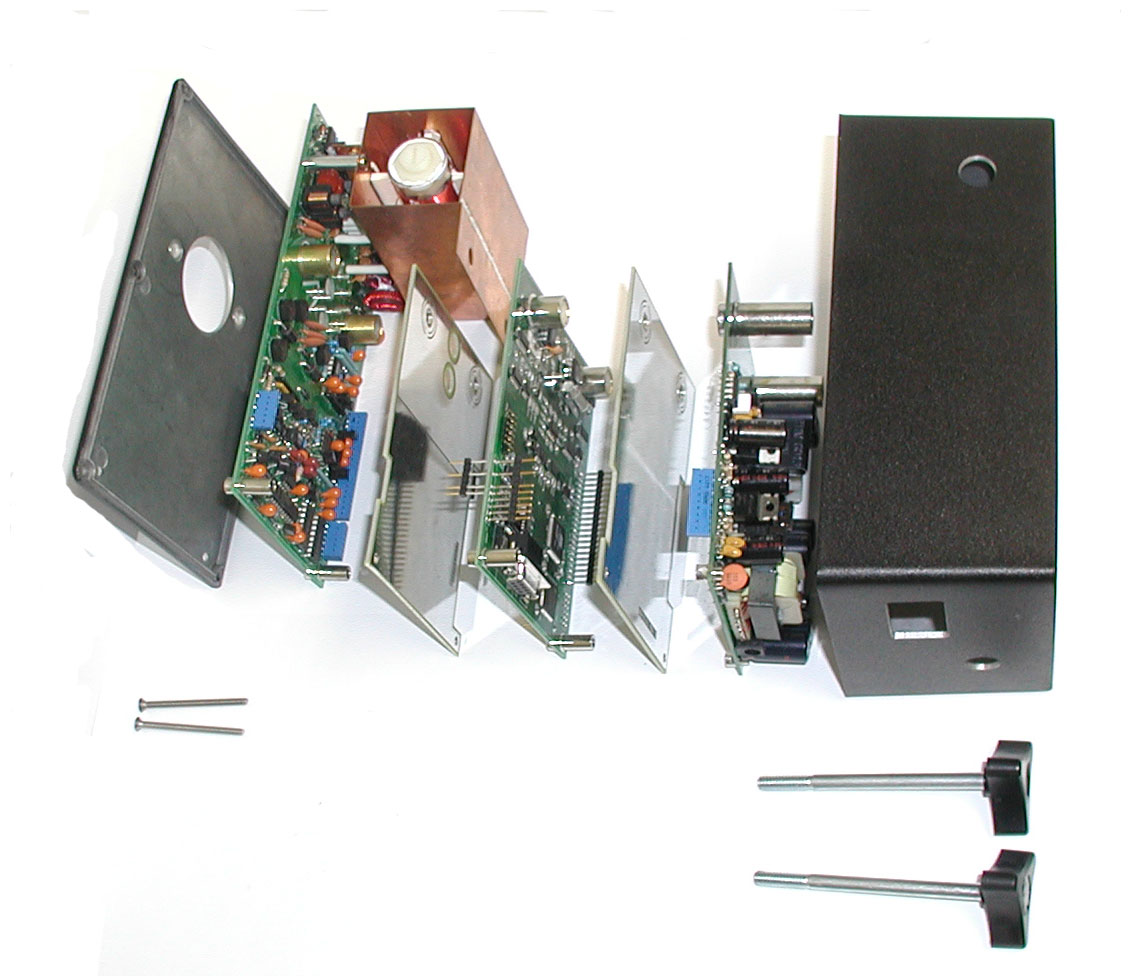 Exploded view of the XT control and communications unit