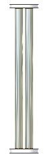 Quadrupole mass filter built from alumina and stainless steel