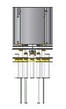 One piece vacuum brazed ionizer with built-in B/A gauge