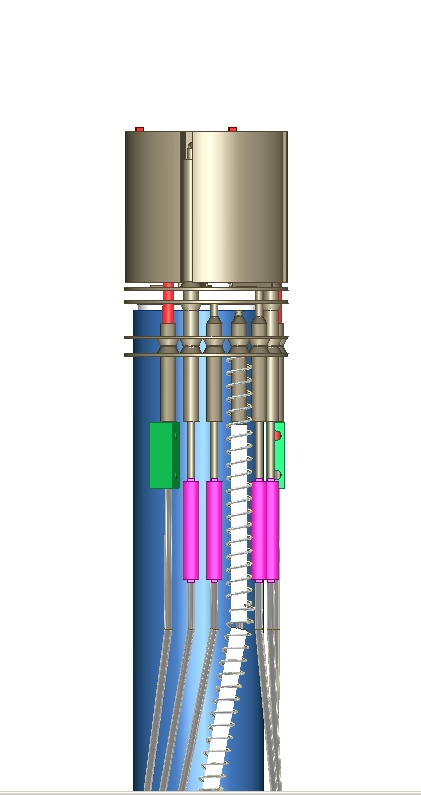 Breaking off the top of the filament assembly